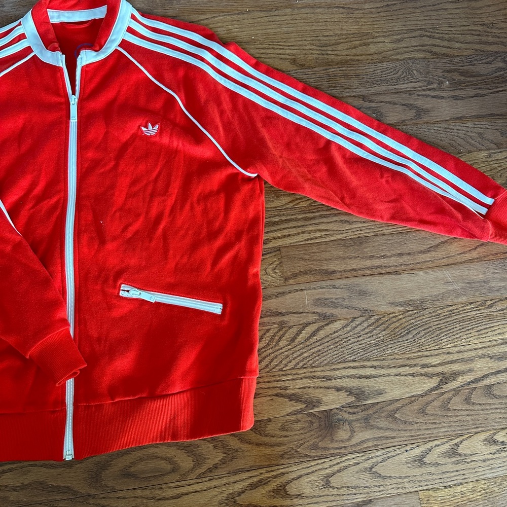 Adidas Originals Women's Red Bomber Jacket - Picture 2 of 6